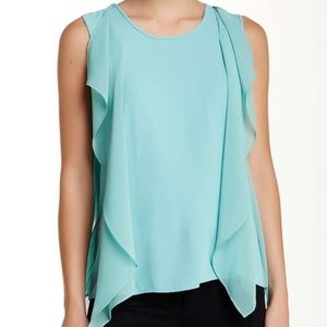 NWT BCBGMAXAZRIA “Ivorie” Drape Blouse